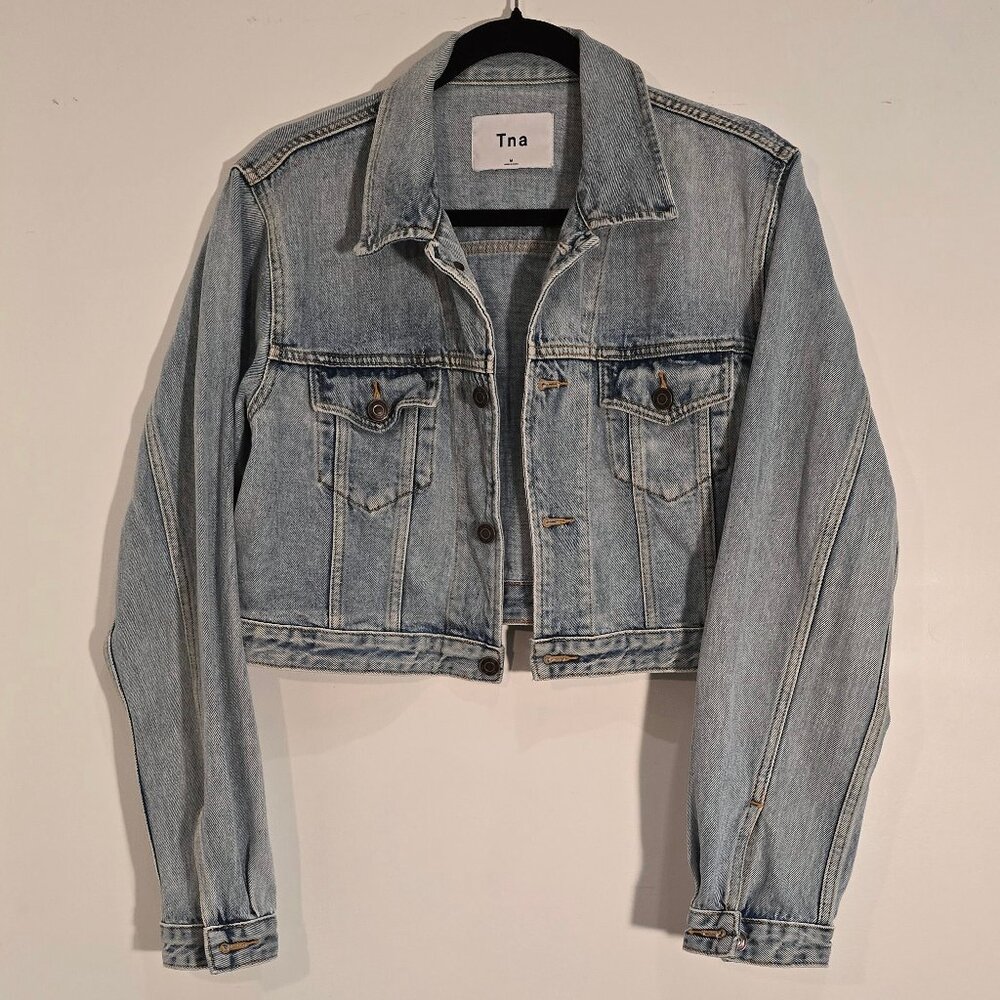 Aritzia TNA Denim Jacket Cropped M